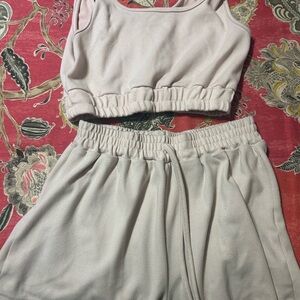 Light Pink Tank and Shorts lounge Set